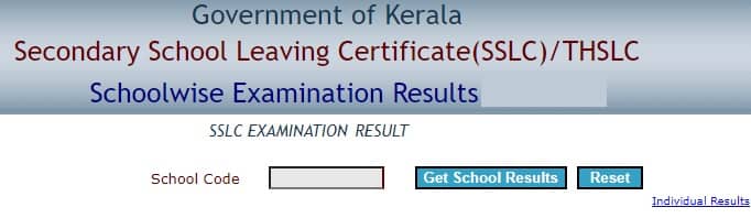 Kerala SSLC Result 2023 School Wise