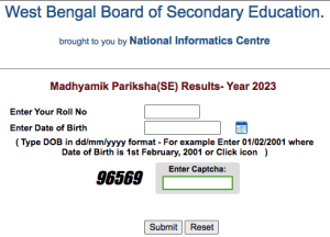 exametc.com WB Madhyamik Result 2023