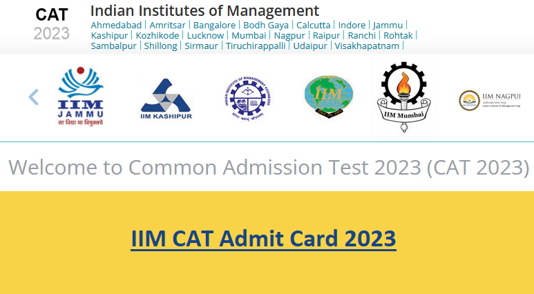 CAT Admit Card 2023